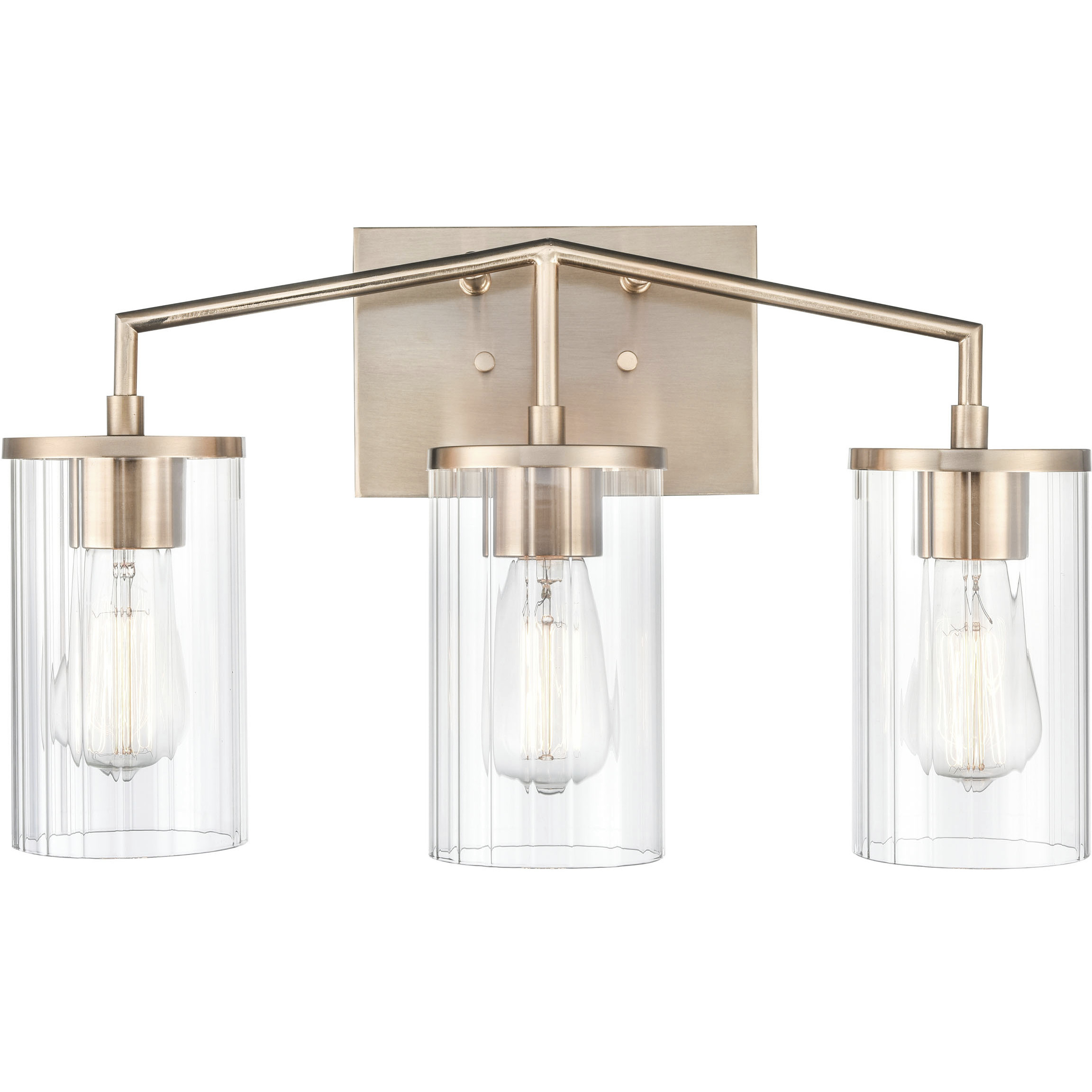 Beverlly 3 Light 20 inch Modern Gold Bathroom Vanity Light Wall Light